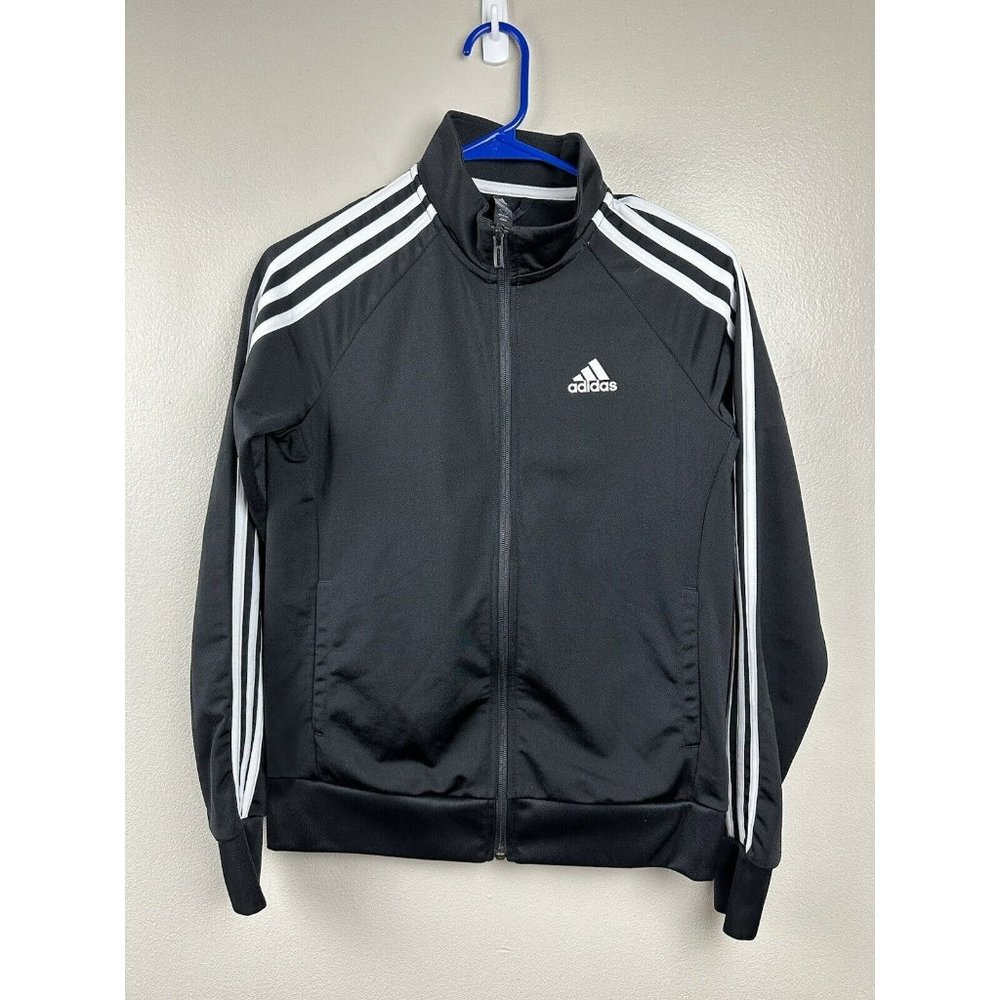 adidas Essentials 3-Stripe Track Jacket for Men, Size Small- Black/White